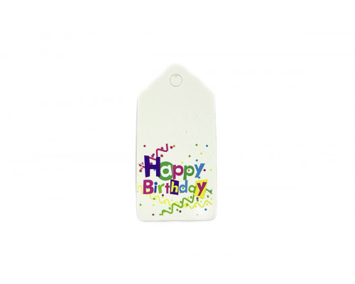 Картонная бирка «Happy Birthday» конфетти (25 шт.)