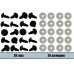 Глаза винтовые оптом 11 мм черные (20 шт. – 10 пар)