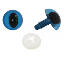 Глаза винтовые 12 мм голубые кошачьи (10 шт. – 5 пар)
