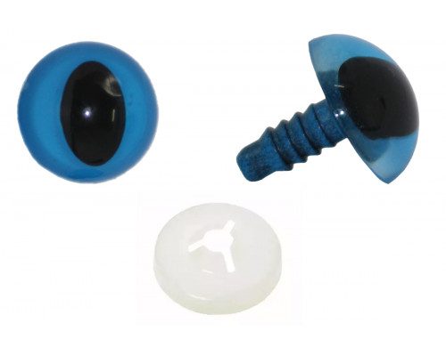 Глаза винтовые оптом 12 мм голубые кошачьи (10 шт. – 5 пар)