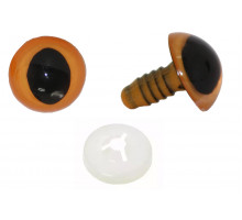 Глаза винтовые 12 мм оранжевые кошачьи (10 шт. – 5 пар)