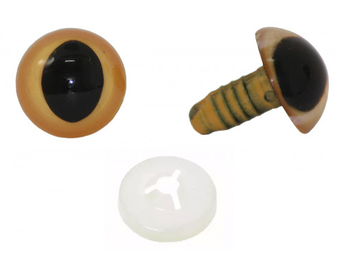 Глаза винтовые оптом 12 мм телесные кошачьи (10 шт. – 5 пар)