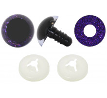 Глаза винтовые 12 мм темно-фиолетовые Crystal (10 шт. – 5 пар)