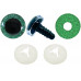 Глаза винтовые оптом 14 мм зеленые 3D (10 шт. – 5 пар)