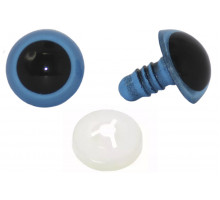 Глаза винтовые 18 мм голубые полупрозрачные (10 шт. – 5 пар)