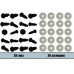 Глаза винтовые оптом 6 мм черные (20 шт. – 10 пар)