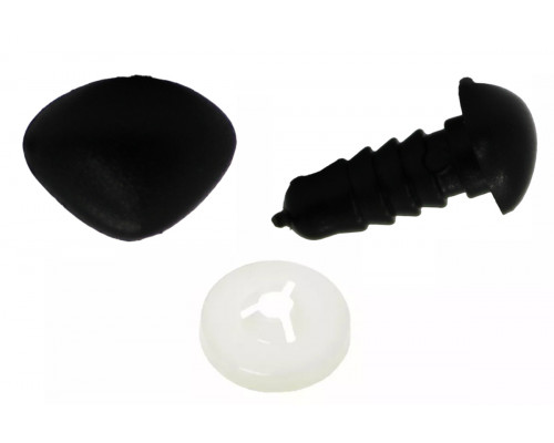 Носик винтовой оптом 10x08 мм черный треугольный пластиковый матовый LineLand (10 шт.)