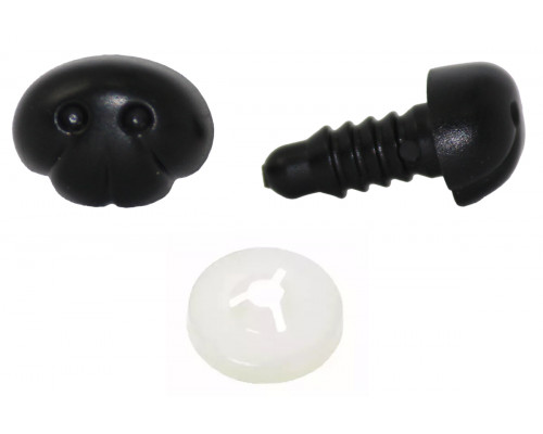 Носик винтовой оптом 12x09 мм черный пластиковый собачий LineLand (10 шт.)
