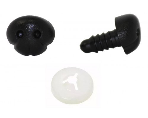 Носик винтовой оптом 15х12 мм черный пластиковый собачий LineLand (10 шт.)