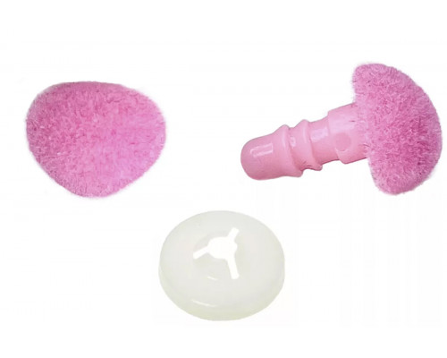 Носик винтовой оптом 16x12 мм розовый бархатный треугольный LineLand (10 шт.)