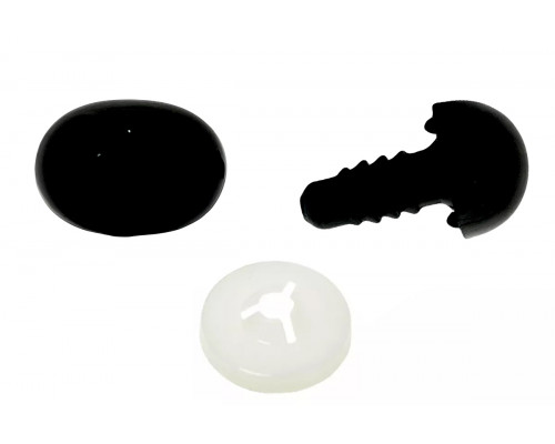 Носик винтовой оптом 18x13 мм черный овальный пластиковый LineLand (10 шт.)