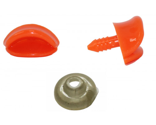 Клюв винтовой 30x17 мм оранжевый утиный пластиковый (10 шт.)