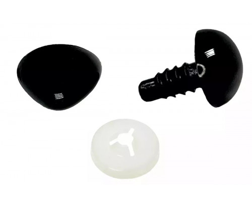 Носик винтовой оптом 30x24 мм черный треугольный пластиковый LineLand (10 шт.)