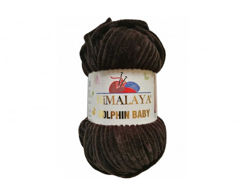 Пряжа Гималаи/Хималая Долфин Беби оптом – цвет 80343 темно-коричневый