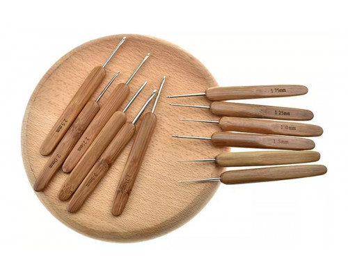 Набор крючков с бамбуковой ручкой 10 шт (0.75-3.0) оптом