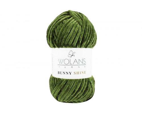 Пряжа Воланс Банни Шайн оптом – цвет 820-32 темно-зеленый