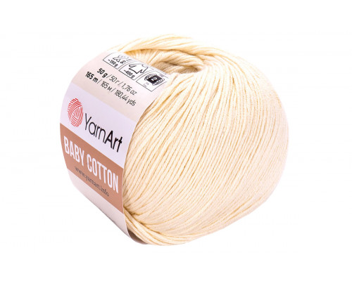Пряжа YarnArt Baby Cotton оптом – цвет 402 кремовый