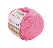 YarnArt Baby Cotton 414 ярко-розовый
