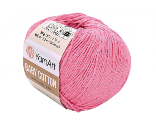 Пряжа YarnArt Baby Cotton оптом – цвет 414 ярко-розовый