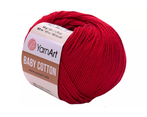 Пряжа YarnArt Baby Cotton оптом – цвет 427 темно-красный
