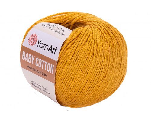 Пряжа YarnArt Baby Cotton оптом – цвет 433 горчица