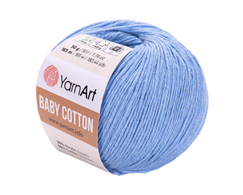 Пряжа YarnArt Baby Cotton оптом – цвет 448 голубой