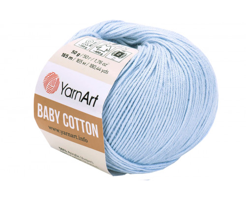 Пряжа YarnArt Baby Cotton оптом – цвет 450 нежно-голубой
