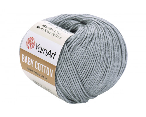 Пряжа YarnArt Baby Cotton оптом – цвет 452 серебристо-серый