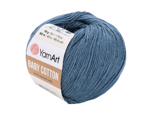 Пряжа YarnArt Baby Cotton оптом – цвет 453 серо-джинсовый