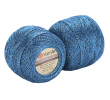 YarnArt Camellia 423 голубой джинс-серебро