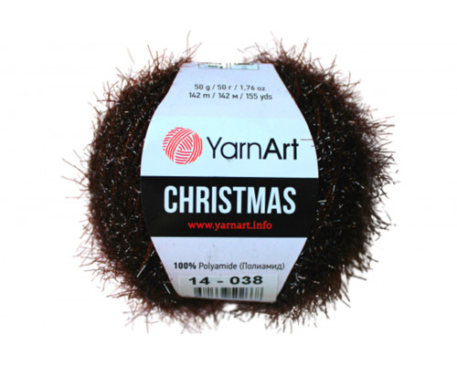 Пряжа YarnArt Christmas оптом – цвет 14 горький шоколад