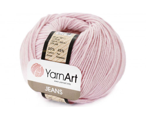 Пряжа/нитки YarnArt Jeans оптом – цвет 18 нежно-розовый