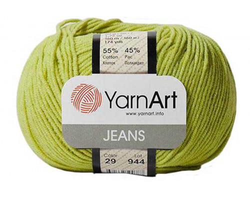 Пряжа/нитки YarnArt Jeans оптом – цвет 29 фисташковый