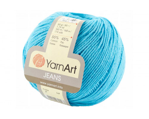 Пряжа/нитки YarnArt Jeans оптом – цвет 33 бирюза