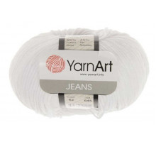 YarnArt Jeans 62 белоснежный