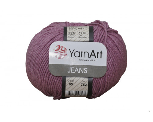 Пряжа/нитки YarnArt Jeans оптом – цвет 65 пыльная роза