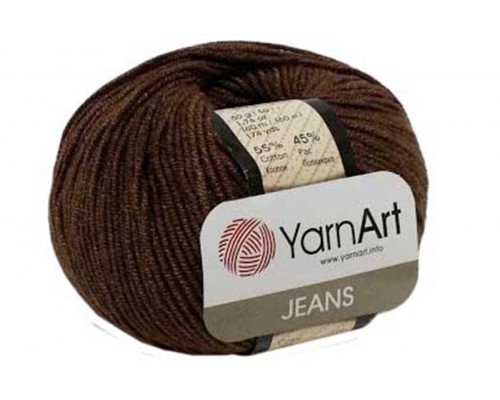 Пряжа/нитки YarnArt Jeans оптом – цвет 70 коричневый