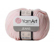 YarnArt Jeans 74 бледно-розовый