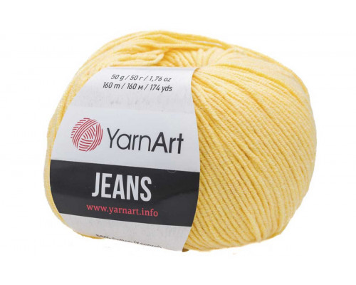 Пряжа/нитки YarnArt Jeans оптом – цвет 88 светло-желтый