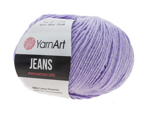 Пряжа/нитки YarnArt Jeans оптом – цвет 89 нежно-сиреневый