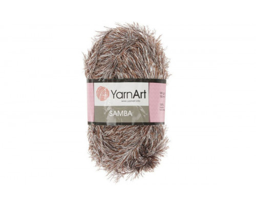 Пряжа YarnArt Samba оптом – цвет 99 коричнево-белый