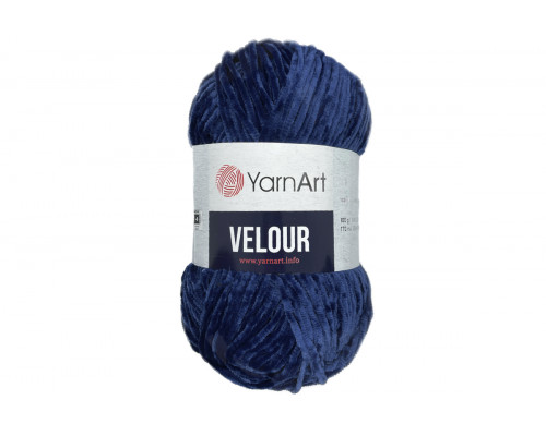 Пряжа YarnArt Velour оптом – цвет 848 темно-синий
